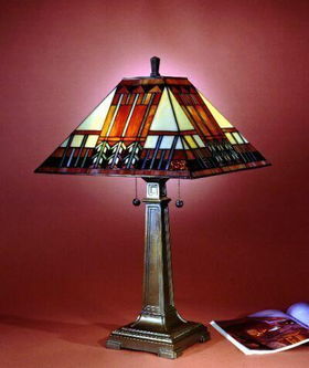 Tiffany and Mission-style Table Lamptiffany 