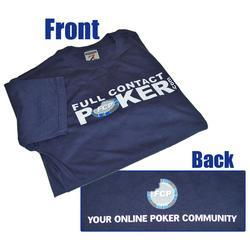 Navy Full Contact Poker T Shirt XL