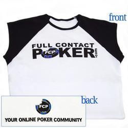 Full Contact Poker Girlie Cap Sleeve T-Shirt - Largefull 