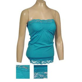 Ladies Sleeveless Tank With Lace Trim Case Pack 6ladies 