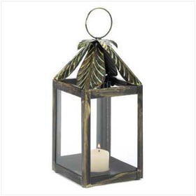 Palm Leaf Candle Lantern Case Pack 1