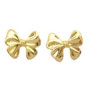 Bow Shaped Stud Pierced Earrings Case Pack 72