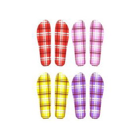 Flip Flops with Plaid pattern Case Pack 72flip 