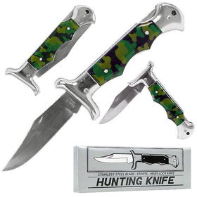 Camoflage Hunting Knife - Stainless Steel