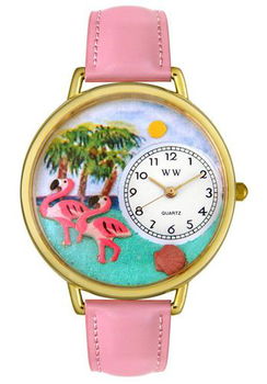 Women's Flamingo Theme Pink Leatherwomen 