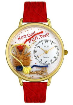 Women's Knitting Theme Red Leatherwomen 