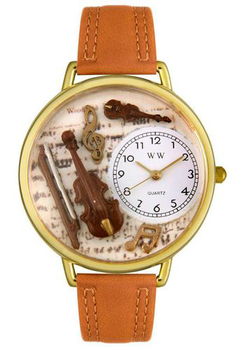 Violin Theme Light Brown Leatherviolin 