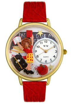 Women's Kindergarten Teacher Theme Red Leatherwomen 