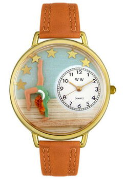 Women's Gymnastics Theme Light Brown Leatherwomen 