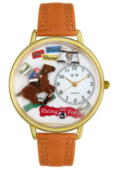 Horse Racing Theme Light Brown Leatherhorse 