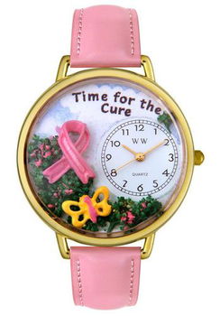 Women's Time for the Cure Theme Pink Leatherwomen 
