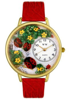 Women's Ladybugs Theme Red Leatherwomen 