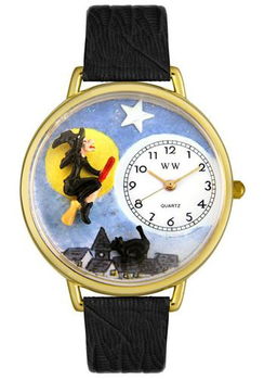 Halloween Flying Witch Theme Black Leatherhalloween 