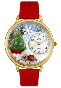 Women's Christmas Tree Theme Red Leatherwomen 