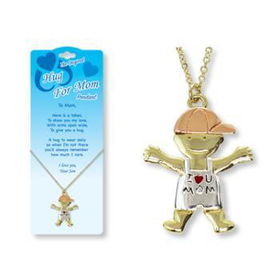 Hugs for Mom Boy Pendant Case Pack 3