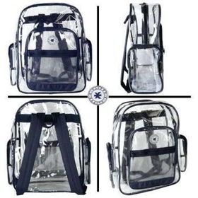 Clear Transparent Navy Schoolbook Backpack Case Pack 20transparent 