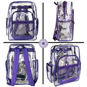 Transparent See through Purple Schoolbook Backpack Case Pack 20transparent 