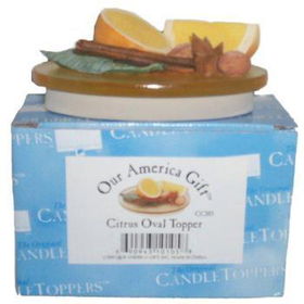 Citrus Oval Candle Toppers 4 1/2" Case Pack 60citrus 