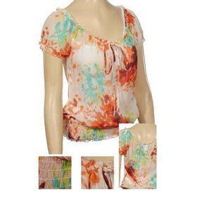 Ladies Fashion Top With Ruching On The Bottom Case Pack 6ladies 