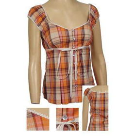Ladies Fashion Sleeveless Top w/Decorative Buttons Case Pack 6ladies 