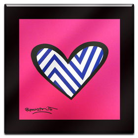 Zig Zag Love II by Britto -12 x 12 Laminated Wall Ready Artzig 