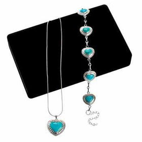Turquoise/Sterling Silver Necklace/Bracelet Set Case Pack 1