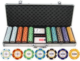 13.5g 500pc Monte Carlo Clay Poker Chips Set