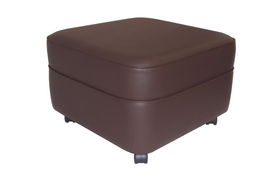Walnut Vinyl Square Extra Large Ottomanwalnut 