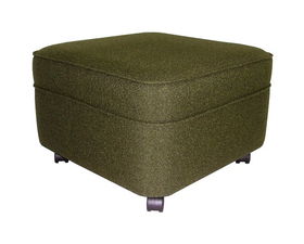 Mossy Green Fabric Square Extra Large Ottomanmossy 