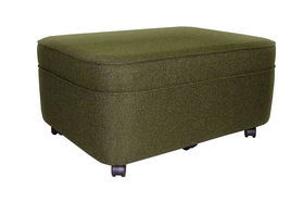 Mossy Green Fabric Jumbo Rectangle Non-storage Ottomanmossy 