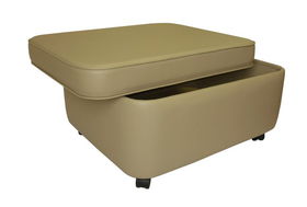 Cobblestone Vinyl Jumbo Rectangle Storage Ottomancobblestone 