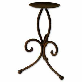 Luca Bella Home Wrought Iron Fleur Pillar Holder Case Pack 1