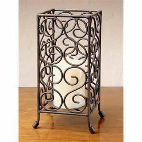 Luca Bella Home Wrought Iron Heart Pillar Holder Case Pack 1