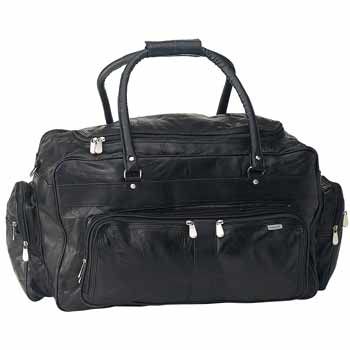 Italian 23"" Lambskin Leather Travel Bag