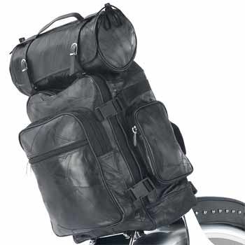 Diamond 3pc Buffalo Leather Motorcycle Bag Set