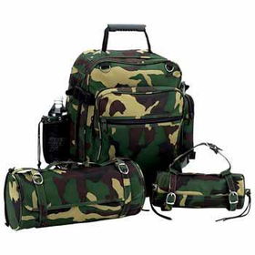 Diamond Plate 3pc Camouflage Motorcycle Bag Set Case Pack 1diamond 