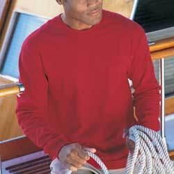 Hanes heavyweight 100% preshrunk cotton long sleeve tee Color: LIGHT STEEL SMhanes 