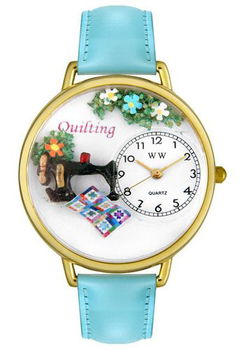 Women's Quilting Theme Light Blue Leatherwomen 