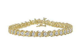 Diamond S Bracelet : 14K Yellow Gold - 5.00 CT Diamondsdiamond 