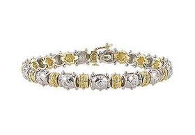 Diamond Bracelet : 14K Two Tone ( White & Yellow ) Gold - 1.00 CT Diamondsdiamond 