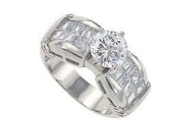 Cubic Zirconia Sterling Silver Ringcubic 