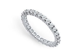 Platinum Diamond Eternity Band : 1.00 CT Diamonds - Ring Size 9.0