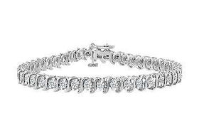 Diamond S Tennis Bracelet : 14K White Gold - 3.00 CT Diamondsdiamond 