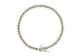 Yellow Diamond Bracelet : 14K White Gold - 1.00 CT Diamondsyellow 