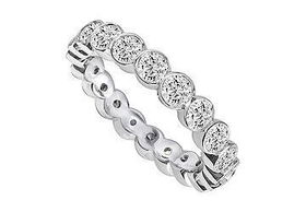 Diamond Eternity Band : 14K White Gold - 1.00 CT Diamonds - Ring Size 9.5