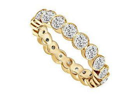 Diamond Eternity Band : 14K Yellow Gold - 2.00 CT Diamonds - Ring Size 9.0