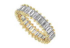 Diamond Eternity Band : 14K Yellow Gold - 5.00 CT Diamonds - Ring Size 9.0diamond 
