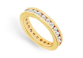 Diamond Eternity Band : 14K Yellow Gold - 1.00 CT Diamonds - Ring Size 9.0diamond 