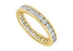 Diamond Eternity Band : 14K Yellow Gold - 2.00 CT Diamonds - Ring Size 9.0diamond 