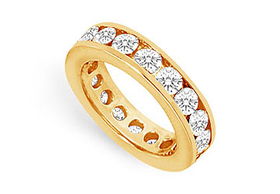 Diamond Eternity Band : 14K Yellow Gold - 3.00 CT Diamonds - Ring Size 9.0diamond 